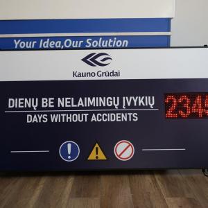 Days Without Accident board 150cm X 75 cm